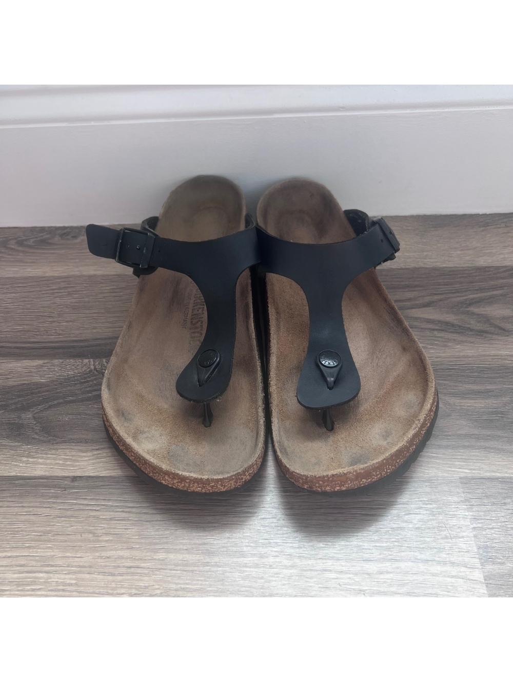 Birkenstock black thong sandals women's size 11 (42)